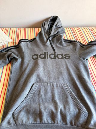 Sudadera Adidas Gris con Capucha