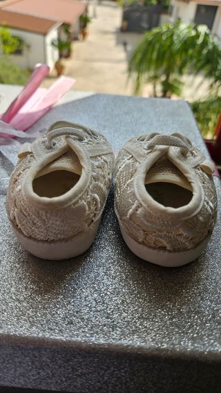 Scarpine Superga  neonata pizzo avorio