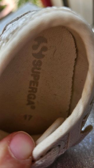 Scarpine Superga  neonata pizzo avorio
