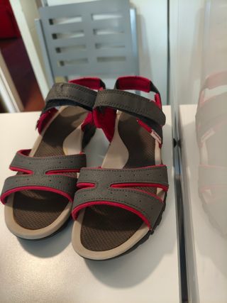 Sandalias Quechua Talla 39 Gris/Rojo