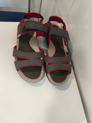 Sandalias Quechua Talla 39 Gris/Rojo
