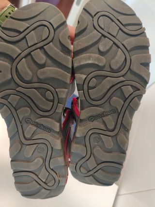 Sandalias Quechua Talla 39 Gris/Rojo