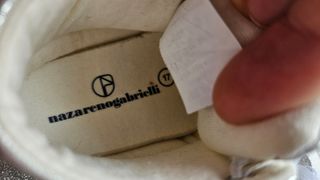 Scarpine neonata glitter con fiocco