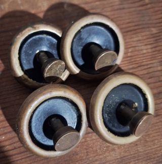 Tiradores retro metal y madera