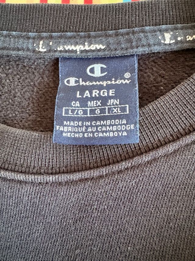 Sudadera Champion Negra con Logo