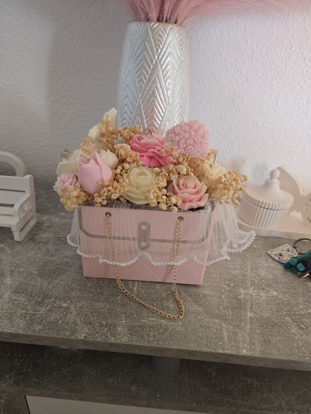 Centro de flores eternas