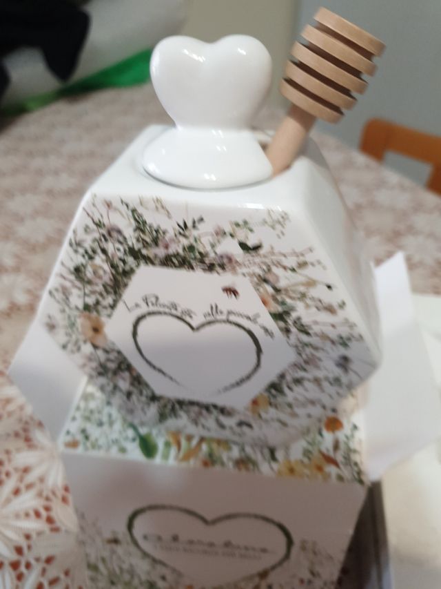 Claraluna 2 pezzi: portafiori e portamiele