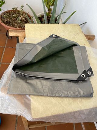 Toldo completamente nuevo 1,86x0,87 m verde-plata