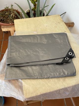 Toldo completamente nuevo 1,86x0,87 m verde-plata