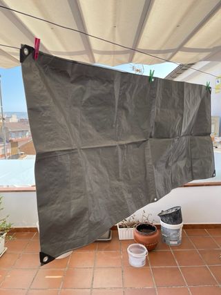 Toldo completamente nuevo 1,86x0,87 m verde-plata