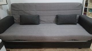 Sofá Cama Gris y Negro