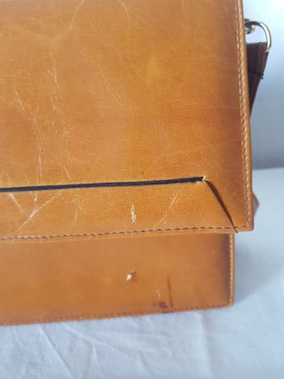 Bolso Lottusse camel Piel