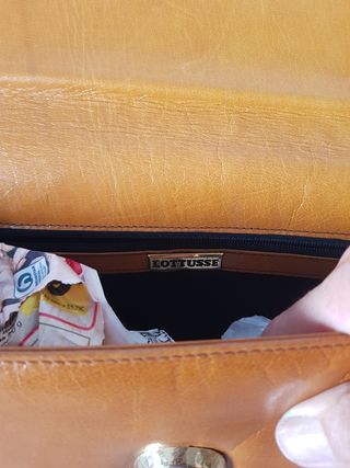 Bolso Lottusse camel Piel