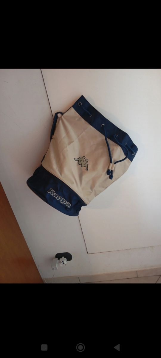 Sacca Kappa beige e blu