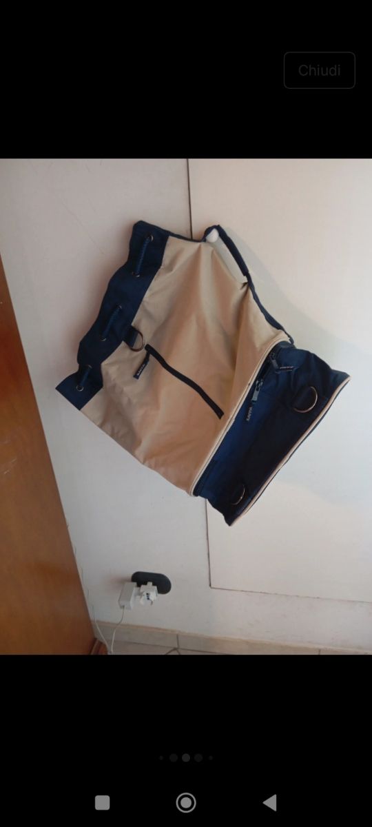 Sacca Kappa beige e blu