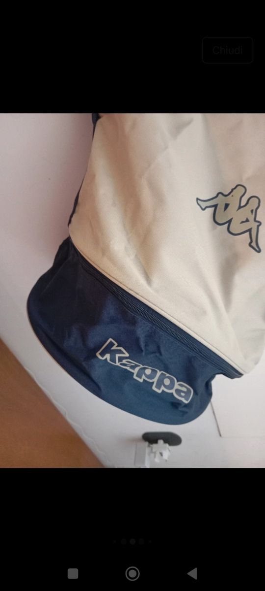 Sacca Kappa beige e blu