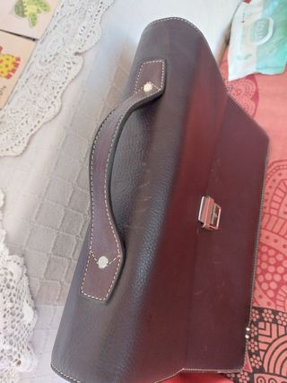 Bolso Maletín Marrón para Portátil y Libros