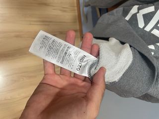 Sudadera Kenzo Gris con Logo Cruzado