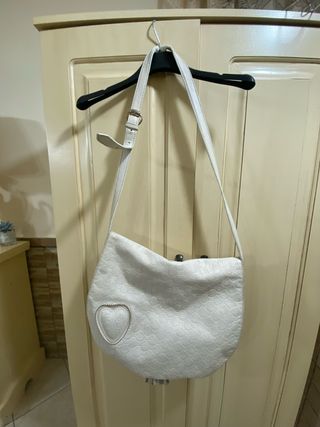 Borsa Gucci bianca con cuore vintage