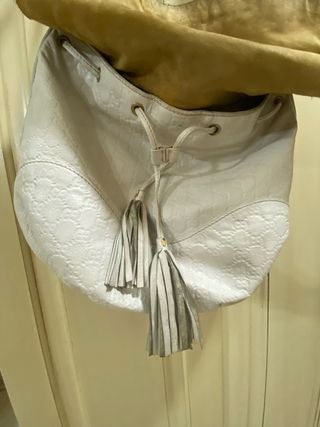 Borsa Gucci bianca con cuore vintage