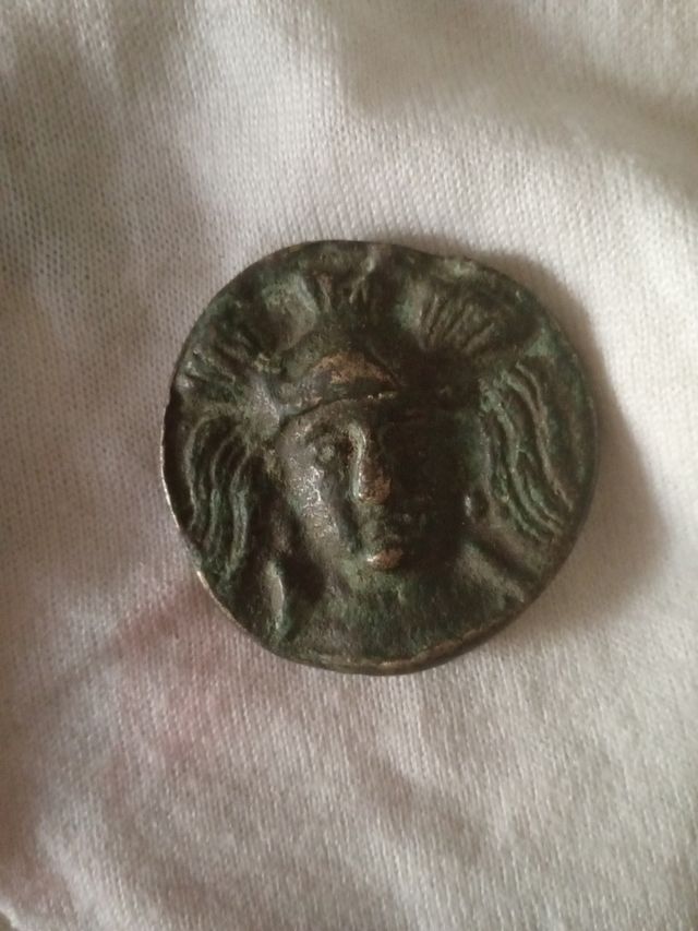 Moneta Romana Stile Minerva/Toro