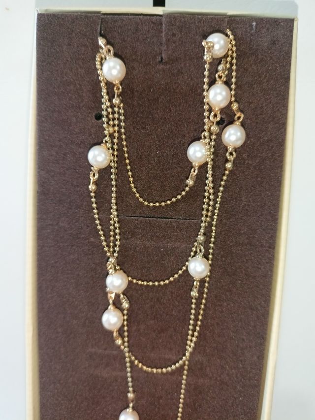 Collana Thun perle e fiore oro nuova