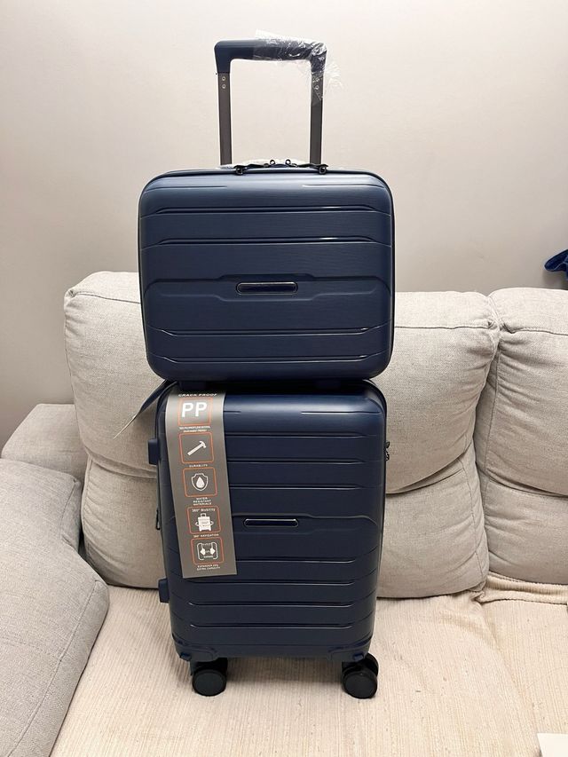 Maleta de cabina azul+ neceser