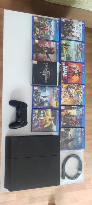 PS4 1TB con 11 juegos + mando original