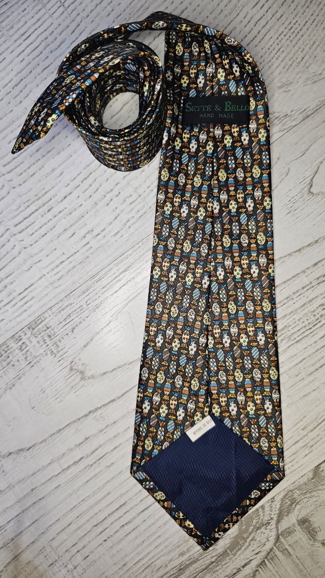Corbata Sette & Bello Seda Vintage