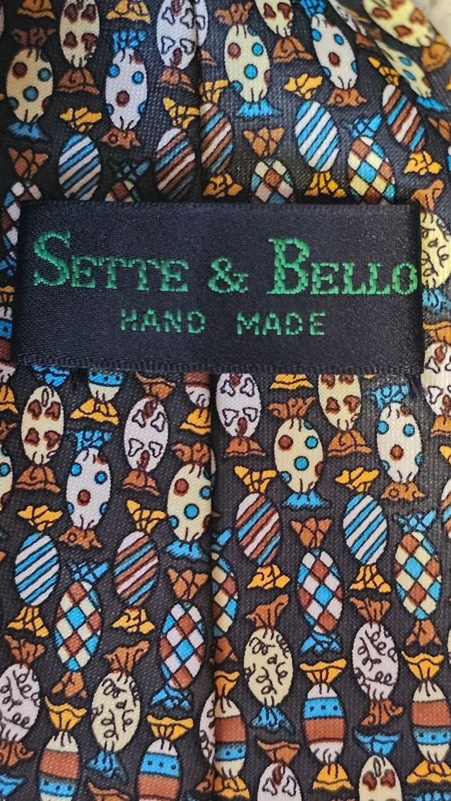 Corbata Sette & Bello Seda Vintage