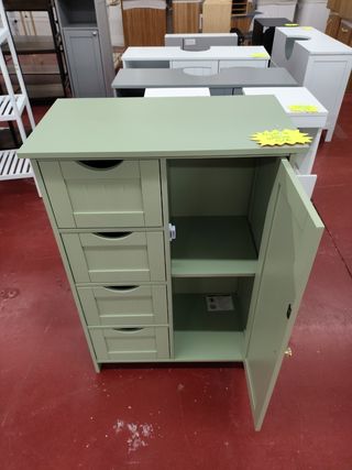 Armario de baño verde 30x55x82