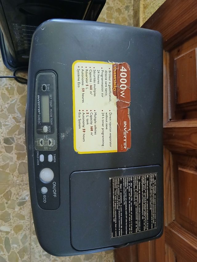 2 estufas de parafina negros. 2 tamaños