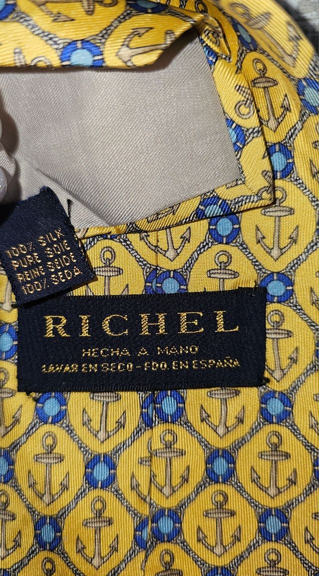 Corbata de seda Richel vintage
