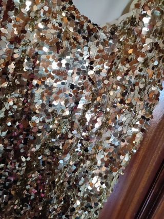 Vestido lentejuelas dorado