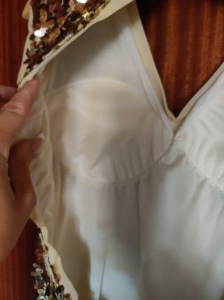 Vestido lentejuelas dorado