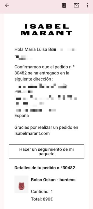 Bolso Isabel Marant Burdeos Nuevo