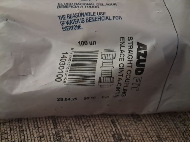 Pack 90 manguitos unión cinta riego nuevos