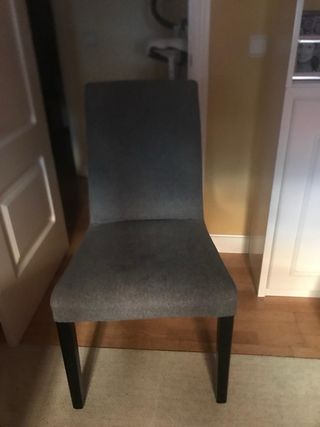 Silla Ikea Gris Tela