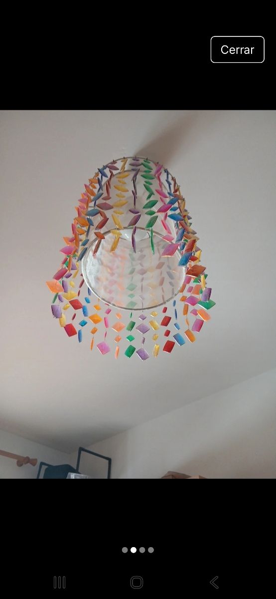 Lámpara de techo colgante multicolor