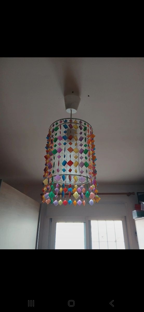Lámpara de techo colgante multicolor