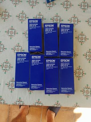 7 Cartuchos de Cinta Epson ERC-27B Negros