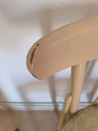 Juego de 2 sillas vintage beige