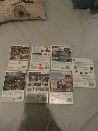 Juegos Wii: Mario Kart, Smash Bros, Rabbids varios