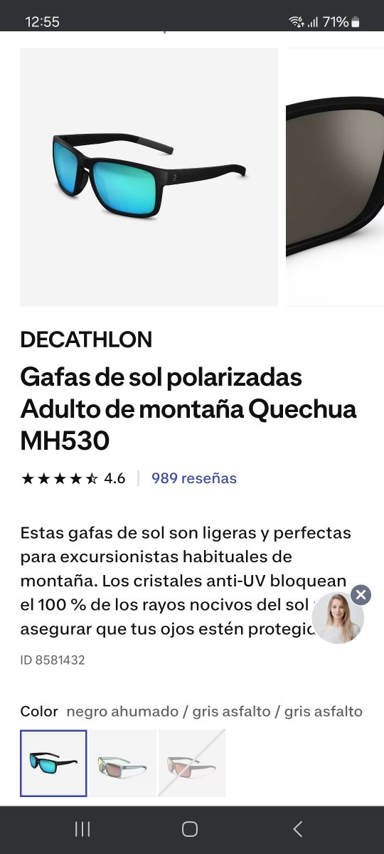 Gafas de sol polarizadas para adulto