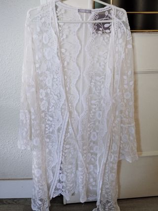 Kimono encaje blanco Florencia