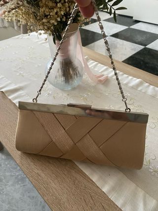 Bolso de fiesta beige