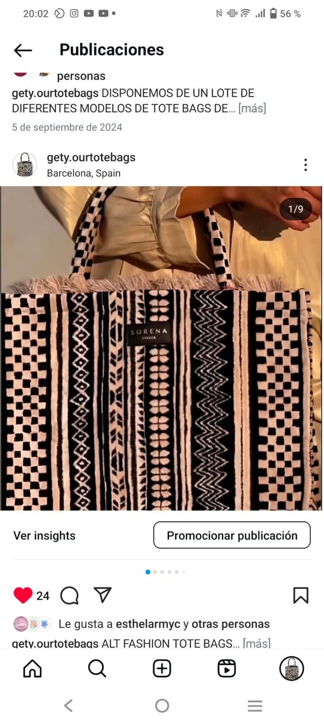 Bolsos TOTE  SORENA  (Conjunto de 100 Unidades)