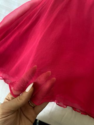 Vestido palabra de honor fucsia Ivancampaña