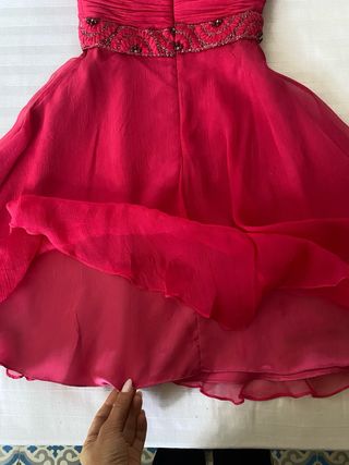 Vestido palabra de honor fucsia Ivancampaña