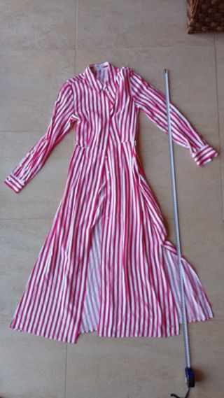 Vestido Tommy Hilfiger Rayas Rojas T.36